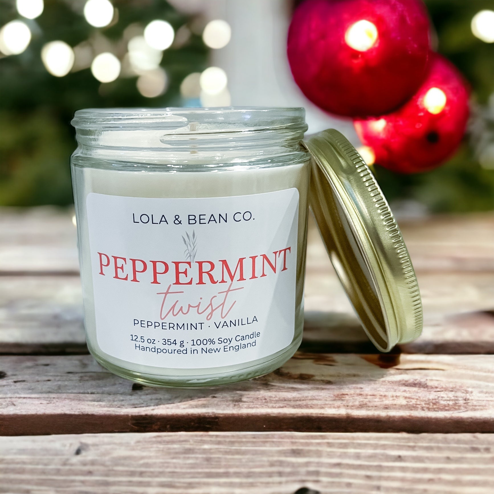 Winter Wonderland Cool Peppermint Scented | 10oz Soy Holiday Candle