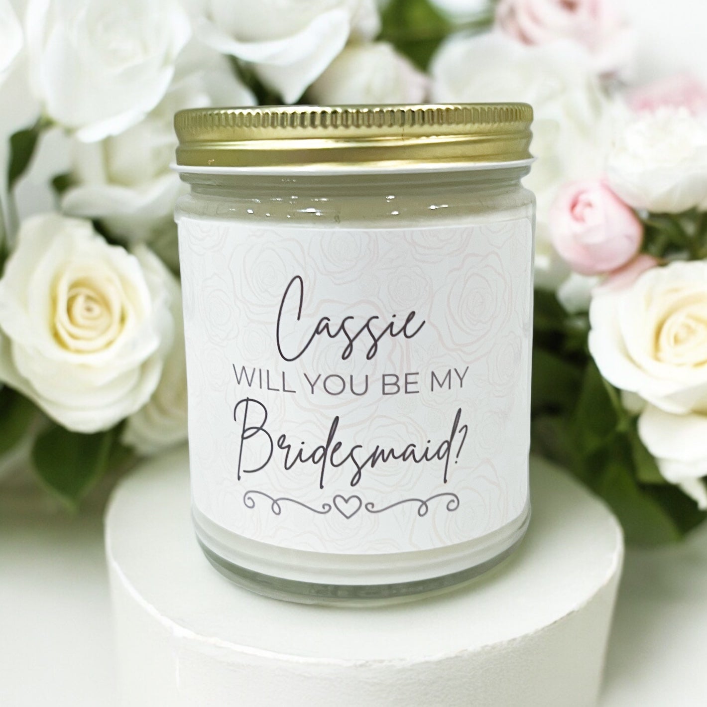 Will you be my bridesmaid? Candle