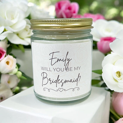 Will you be my bridesmaid? Candle