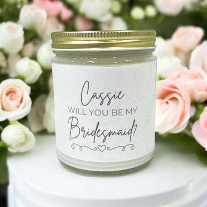 Will you be my bridesmaid? Candle